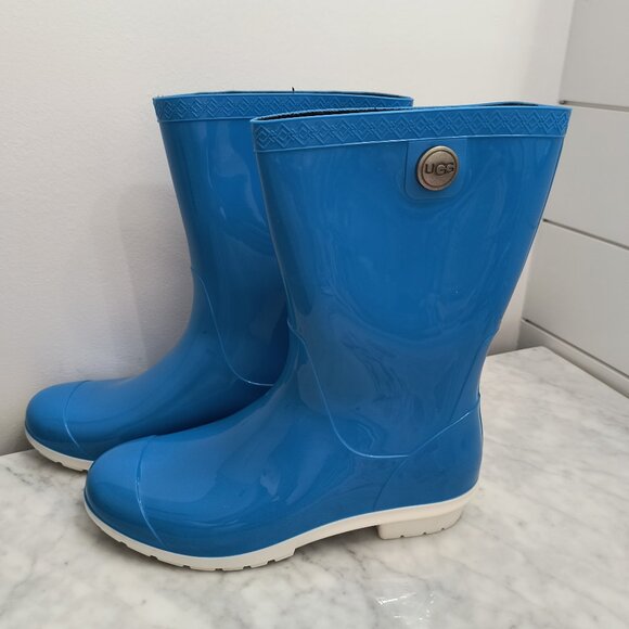 UGG Sienna Women's Neon Blue Waterproof Fleece-Lined Rain/Mud/Snow Boots - 8 M - Picture 2 of 8